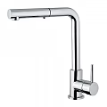 Sleek Modern Chrome Kitchen Faucet With Single Handle And Curved Spout Design
