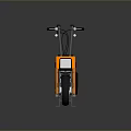 RETROBIKE Orange Motorcycle With Black Seat Modern Design And Classic Wheels