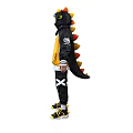 Man Wearing Yellow Horned Hoodie With Black Accents Black Pants And Yellow Shoes