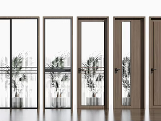 Modern sliding door room door kitchen door glass sliding door 3d model