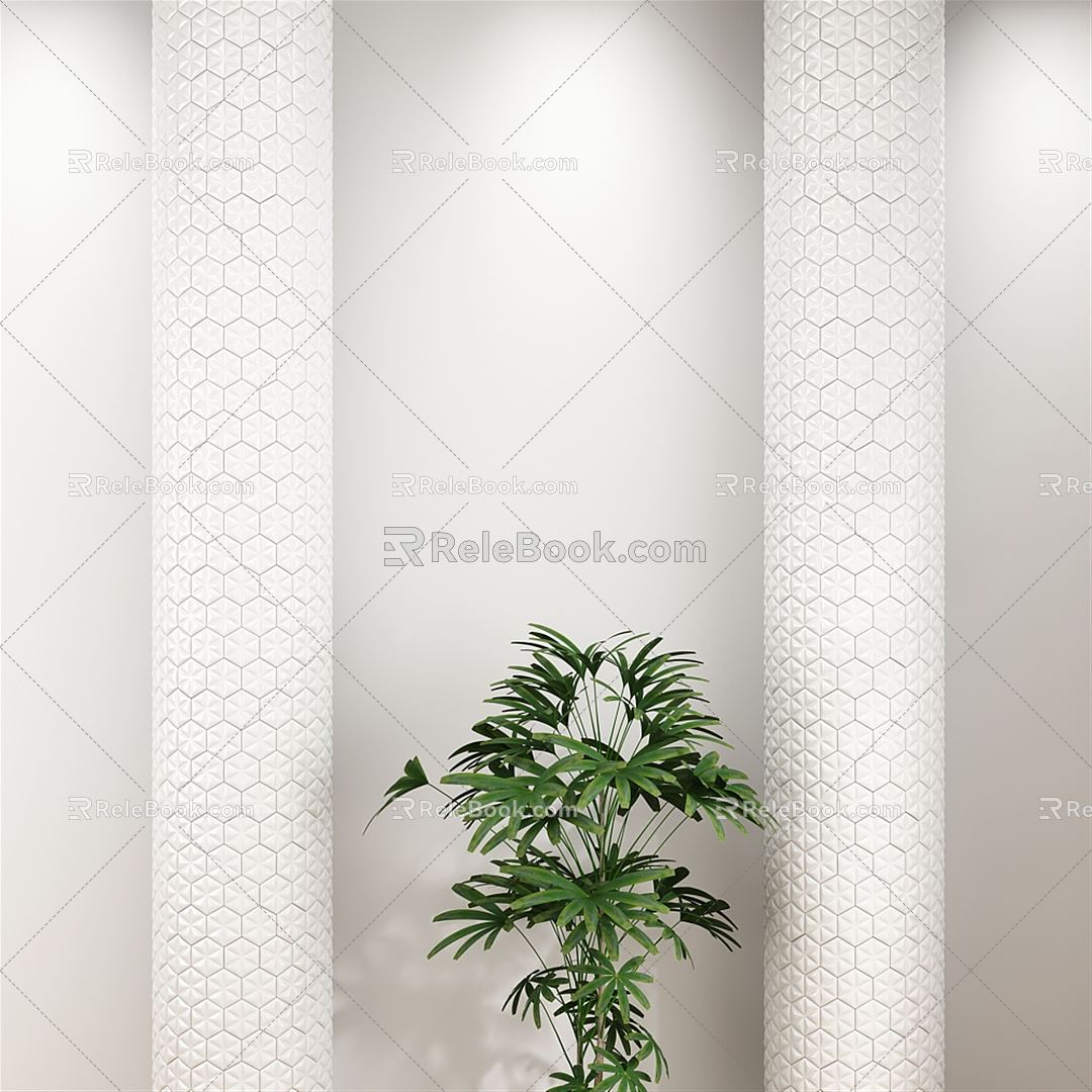 Jane European Pillar Decorative Column 3d model