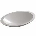 Modern White Oval Shaped Ceramic Wash Basin With Smooth Surface Design