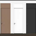 Modern single door 3d model