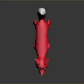 Cartoon Red Fox 3D Model Game Movie Character With White Paws And Tail Tip