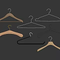 Wooden and Metal Clothes Hangers with Various Shapes for Home Organization