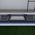 Skylight hanging on the lighting well of the villa 3d model