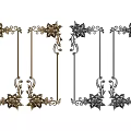 Ornate Decorative Lines Design For Elegant Frames With Intricate Floral Patterns 3d model
