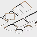 Modern Ceiling Lamp Metal Ceiling Lamp Simple Minimalist Ceiling Lamp Ceiling Lamp Combination 3d model