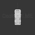 Vintage Orange and White Truck With Rustelle Graffiti Design And Large Off-Road Tires