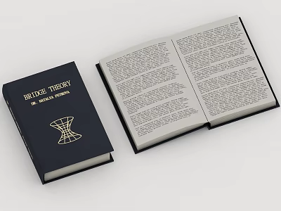 Relativity Theory Book by Albert Einstein With Cover And Open Text Pages 3d model