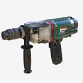 Metabo Industrial Electric Drill with Green Black Metal Body and Ergonomic Handle