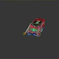 Red Fire Truck With Extended Ladder And Emergency Rescue Equipment