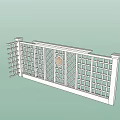 Garden Wall Design With Lattice Pattern And Central Circular Ornament