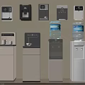 Modern Home Water Dispensers With Wall Mounted And Floor Standing Designs In Black White Beige