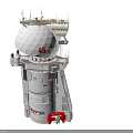 Dual Large Dome Equipment With Number 45 Markings And Industrial Structure Design