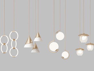 Pendant lamp combination 3d model