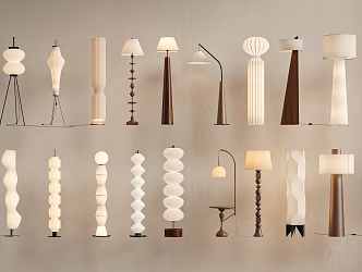 Quiet Middle Ancient Floor Lamp 3d model