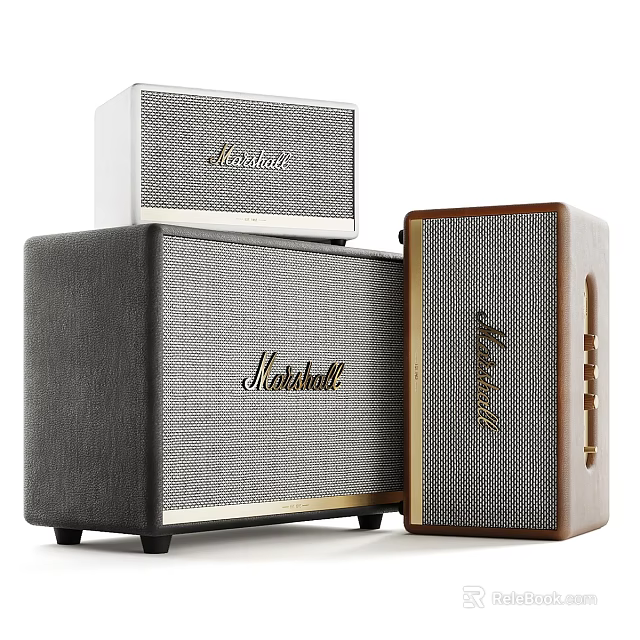 Marshall Speakers With Various Styles Colors And Materials For Audio Enthusiasts 3d model 