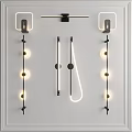 Modern Wall Sconces With Black Metal Structure And White LED Lighting For Interior Decoration