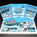 Blue Photo Check-in Spot with Wanwan Cartoon Robots 3D Folding Design and Global Annual Pass
