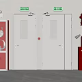 Fire Safety Equipment With Exit Doors Fire Exit Signs And Extinguishers