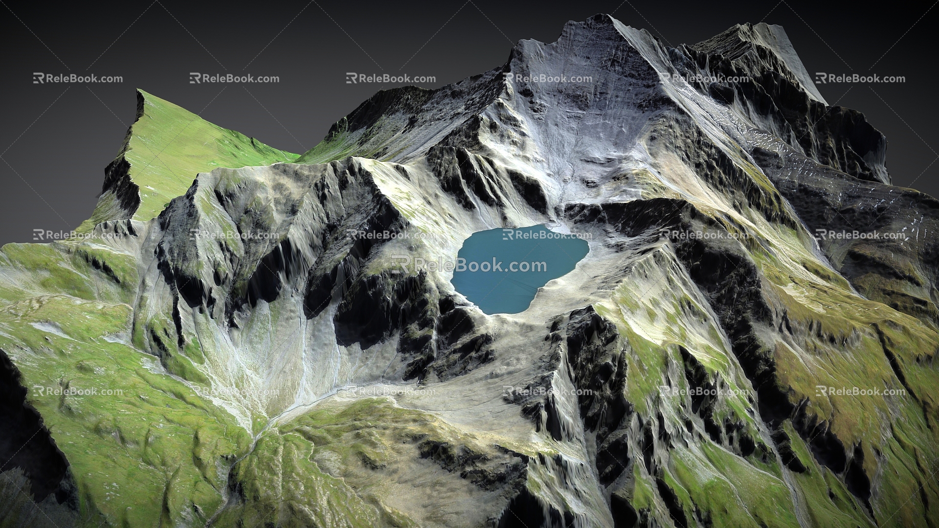 Glacier Peak Lake Plateau Snow Mountain Mountain Range Mountain River Hubei Extreme Peak Cliff 3d model