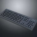 Sleek Black Computer Keyboard With Standard Layout And Numeric Keypad