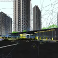 Modern High Rise Building Facade With Glass Curtain Wall Lighting And Surrounding Greenery Design