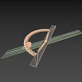 Metal Protractor Ruler Tool With Adjustable Sliding Arm For Angle Measurement