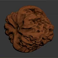 Wooden Stone Decorative Piece With Natural Textured Surface And Spherical Shape