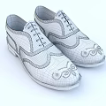 Brown Leather Brogue Shoes with Black Laces and Perforated Design on Black Sole