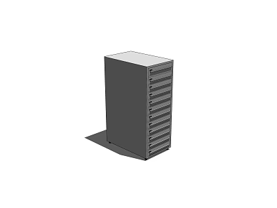 Tower Server Storage Unit With Multiple Bays For Computer Data Storage 3d model