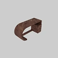 Modern Wooden Desk With Curved Structure And Functional Drawer Storage Design