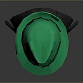 3D Male Character Wearing Green Hat Gray Suit And Red Tie In Stylish Design