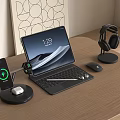 Computer Tablet IPAD Mobile Phone Headset Wonderful Control Keyboard 3d model