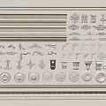 Gypsum line gypsum components carved 3d model