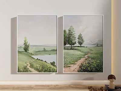 Modern Landscape Painting Oil Painting Decorative Painting 3d model
