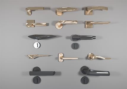 Light Luxury Door Handle Door Handle Door Handle Door Handle Metal Door Handle 3d model