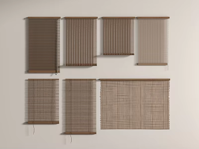 New Chinese Bamboo Curtain 3d model