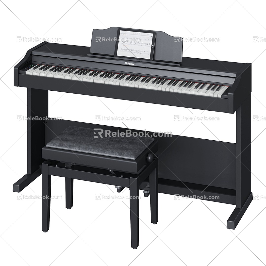 Modern Piano Roland 3d model