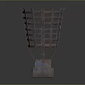Stylish Metal Grid Design Household Storage Basket With Square Base Structure