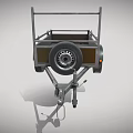 Heavy Duty Utility Trailer With Metal Cargo Bed And Dual Wheels