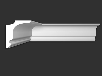 White Architectural Decorative Molding With Detailed Design For Interior Decoration 3d model