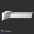 White Architectural Decorative Molding With Detailed Design For Interior Decoration