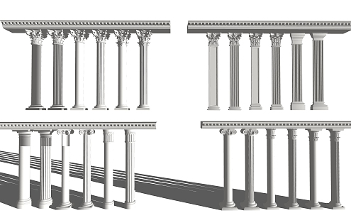 European Roman Column 3d model