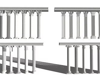 European Roman Column 3d model