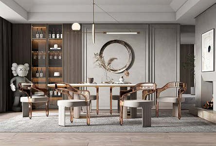 Light Luxury Restaurant 3d model