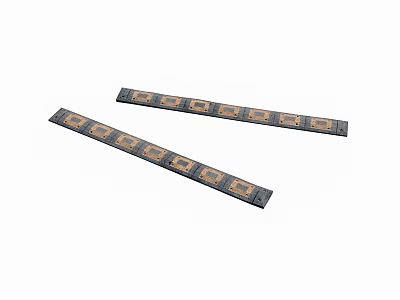 Dual Strip Road Traffic Facilities With Reflective Pattern For Safety Marking 3d model