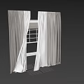 Layered Gray Linen Curtains With White Sheer Panels For Natural Light Window