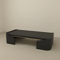Black Modern Coffee Table With Geometric Structure In Minimalist Interior Design 3d model